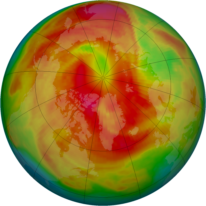 Arctic ozone map for 06 March 1981